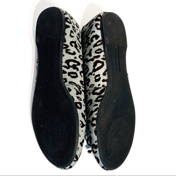 TALBOTS Leopard Bl/Gray Calf Hair Ballet Flat 6.5M - Picture 4 of 7